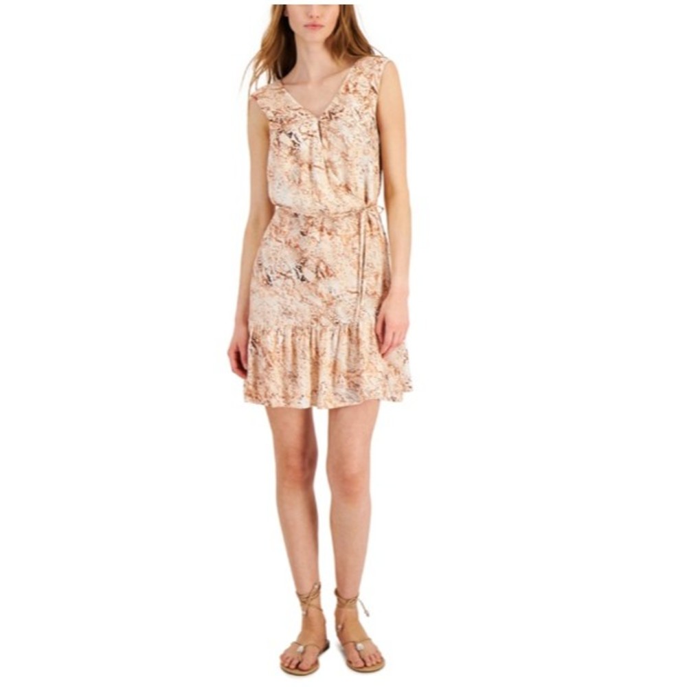 Inc International Concepts Topson Snake Printed Mini Dress Sleeveless V-Neck